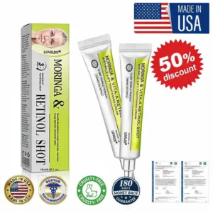 👨‍⚕️Made and shipped from the USA moringa & Vita-A Retinol Shot Wrinkle-Lift Tightening cream