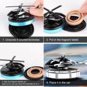 Metal Solar Helicopter Air Freshener - Image 3