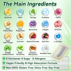 Berberine · Horse Chestnut × NAD+ 10-in-1 Advanced Nano Microneedle Patch - Image 8