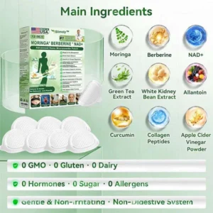 12-IN-1 Moringa * Berberine * NAD+ Advanced Nano Microneedle Patch - Image 6