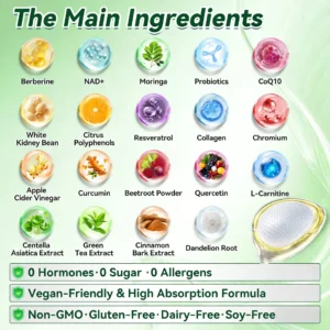 Berberine · Horse Chestnut × NAD+ 10-in-1 Advanced Nano Microneedle Patch - Image 4