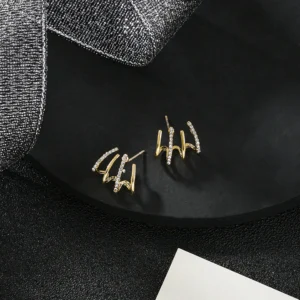 Shiny Crystal Earrings - Image 2