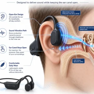 Bone Conduction Smart Hearing Headphones – Clear Sound & Open-Ear Comfort - Image 5
