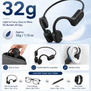 Bone Conduction Smart Hearing Headphones – Clear Sound & Open-Ear Comfort - Image 7