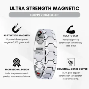 MagnaCalm Copper Magnet Wellness Bracelet – For Men - Image 2