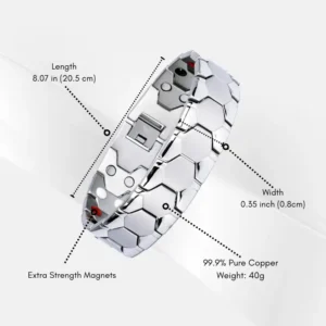 MagnaCalm Copper Magnet Wellness Bracelet – For Men - Image 5