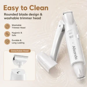 Alisanda 2-in-1 Dog Nail Clipper & Paw Hair Trimmer Kit with LED Light – Rechargeable Low-Noise Pet Grooming Tool for Dogs & Cats - Image 8