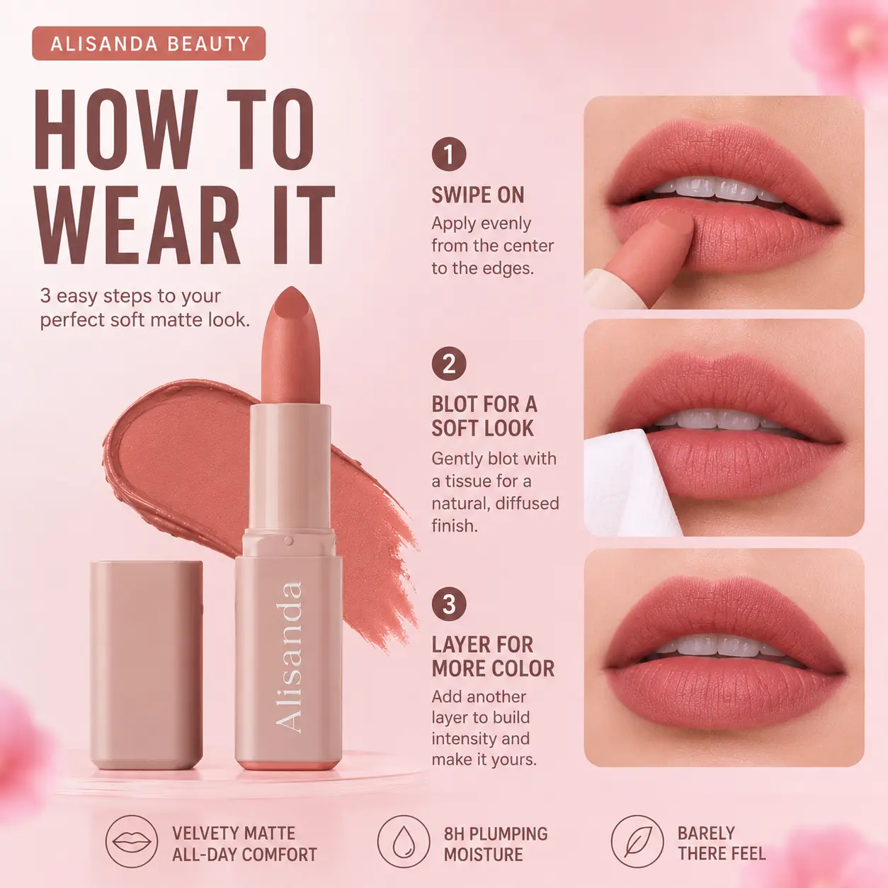 Alisanda Serum Lipstick – Satin & Matte Lip Color - Image 8