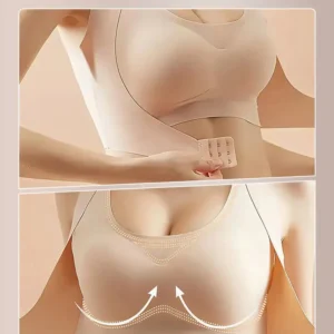 Cross Back Front Closure Wireless Posture Support Bra - Image 10