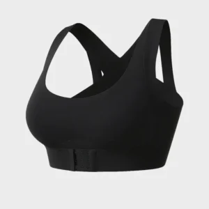 Cross Back Front Closure Wireless Posture Support Bra - Image 13