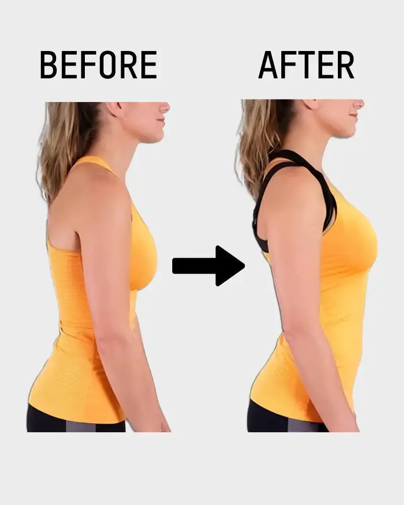 Cross Back Front Closure Wireless Posture Support Bra - Image 6