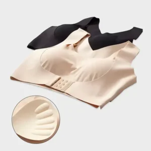 Cross Back Front Closure Wireless Posture Support Bra - Image 7