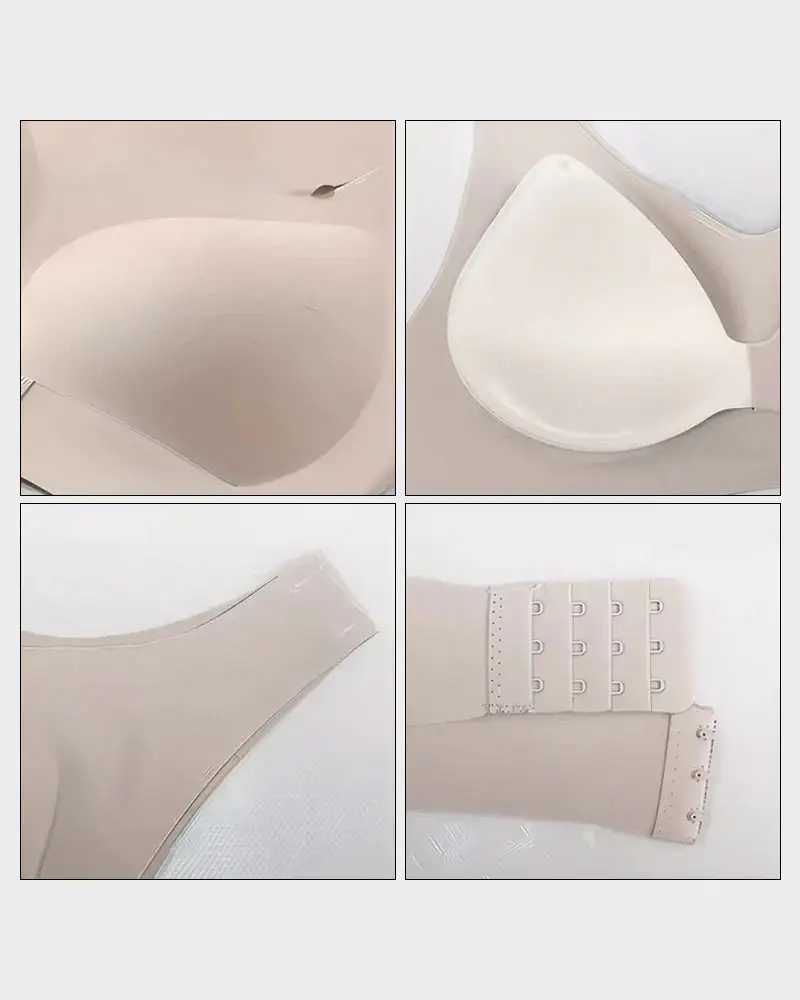 Cross Back Front Closure Wireless Posture Support Bra - Image 8