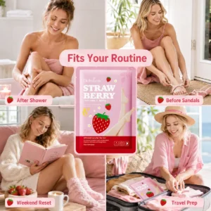 Strawberry + Vitamin C Foot Mask - Image 2