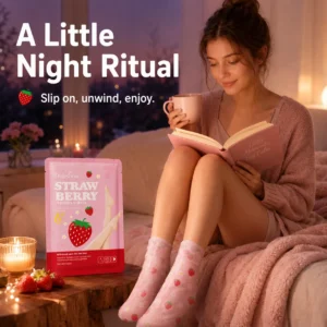 Strawberry + Vitamin C Foot Mask - Image 3