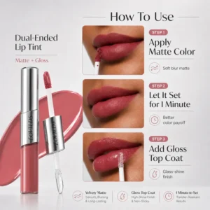 LOVILDS — Dual-Ended Liquid Lipstick with Velvet Matte Color and Gloss - Image 3