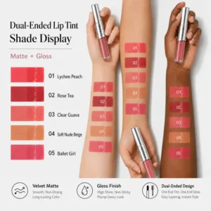 LOVILDS — Dual-Ended Liquid Lipstick with Velvet Matte Color and Gloss - Image 4