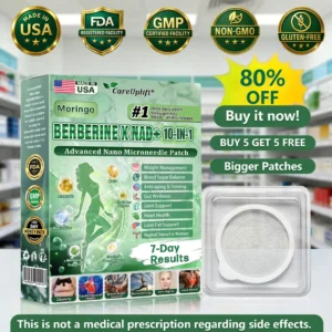 Moringa · Berberine × NAD+ 𝟏𝟎-𝐢𝐧-𝟏 𝐀𝐝𝐯𝐚𝐧𝐜𝐞𝐝 𝐍𝐚𝐧𝐨 𝐌𝐢𝐜𝐫𝐨𝐧𝐞𝐞𝐝𝐥𝐞 𝐏𝐚𝐭𝐜𝐡