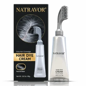 NATRAVOR Comb - In Hair DyeCream for Gray Coverage - Natural Black & Dark Brown - Image 10