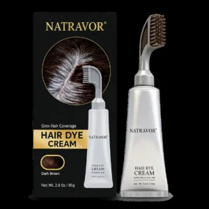 NATRAVOR Comb - In Hair DyeCream for Gray Coverage - Natural Black & Dark Brown - Image 8