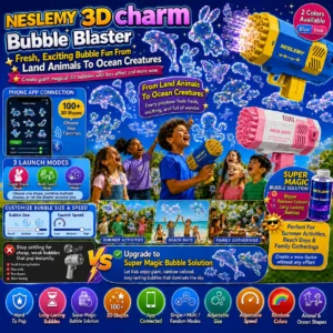 𝟑𝐃Charm 𝐁𝐮𝐛𝐛𝐥𝐞 𝐁𝐥𝐚𝐬𝐭𝐞𝐫 𝐀𝐧𝐢𝐦𝐚𝐥 & 𝐎𝐜𝐞𝐚𝐧 𝐅𝐚𝐧𝐭𝐚𝐬𝐲 𝐓𝐡𝐞𝐦𝐞 - Image 3