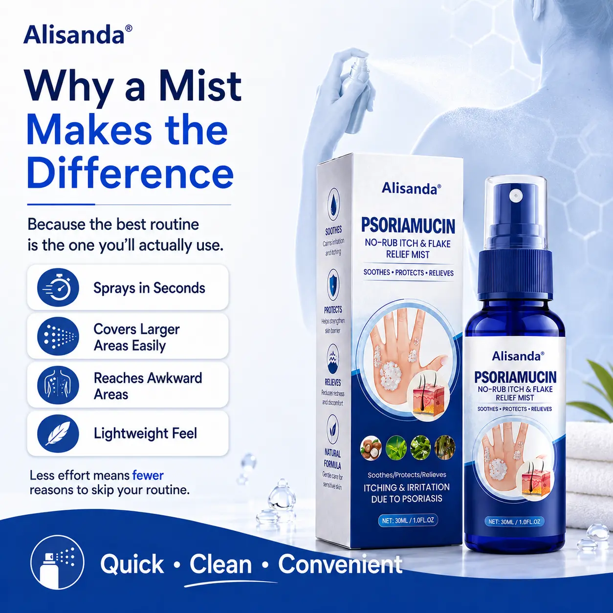 PsoriaMucin No-Rub Itch & Flake Relief Mist - Image 5