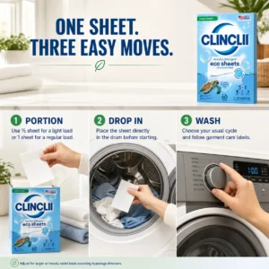 CLINCLII Laundry Detergent Eco Sheets - Image 4