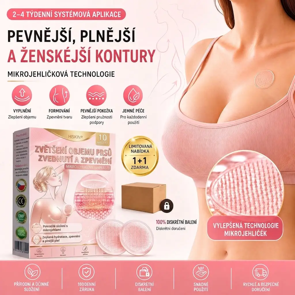 Mikroneedlová náplast pro podporu objemu