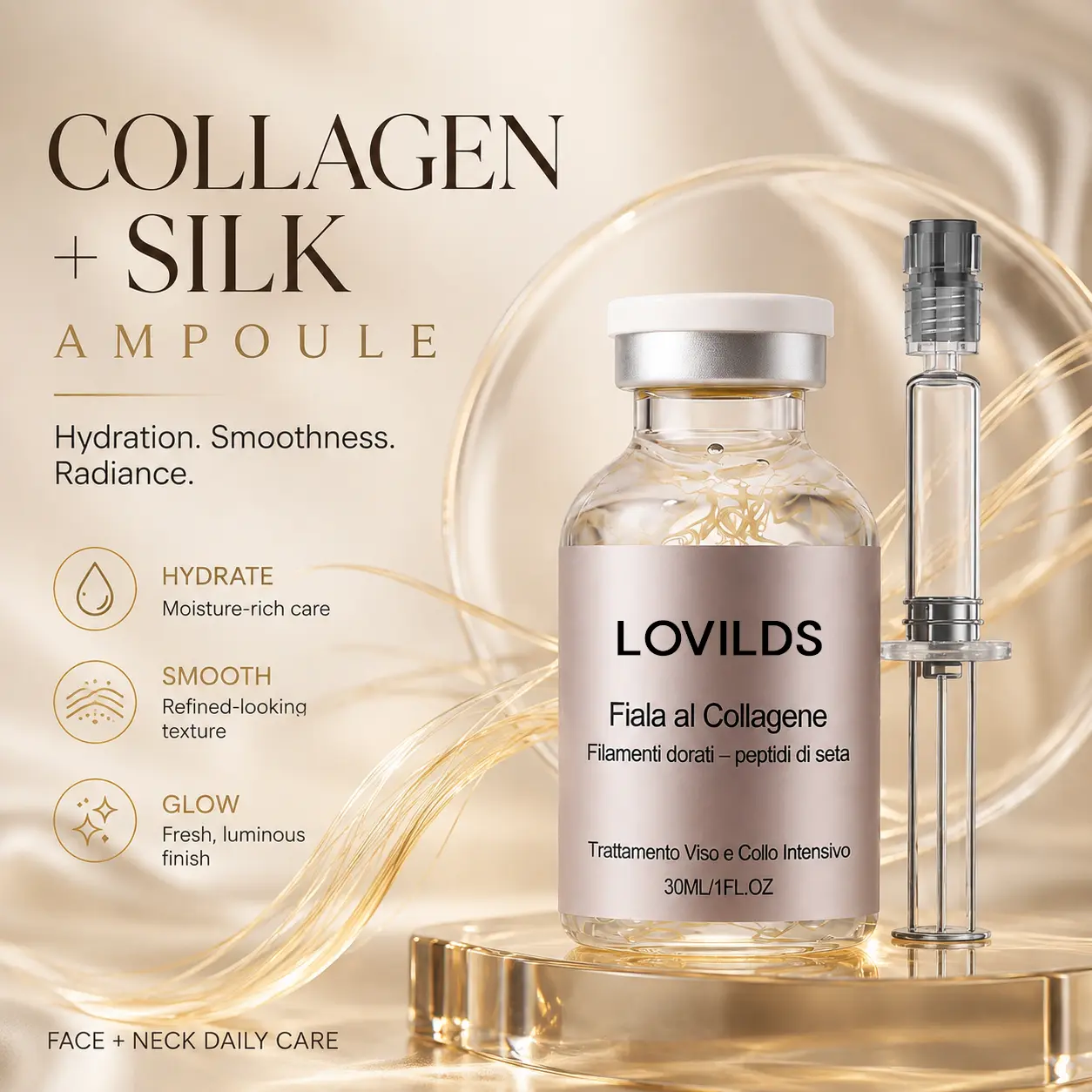 LOVILDS Golden Silk Collagen Ampoule - Image 2