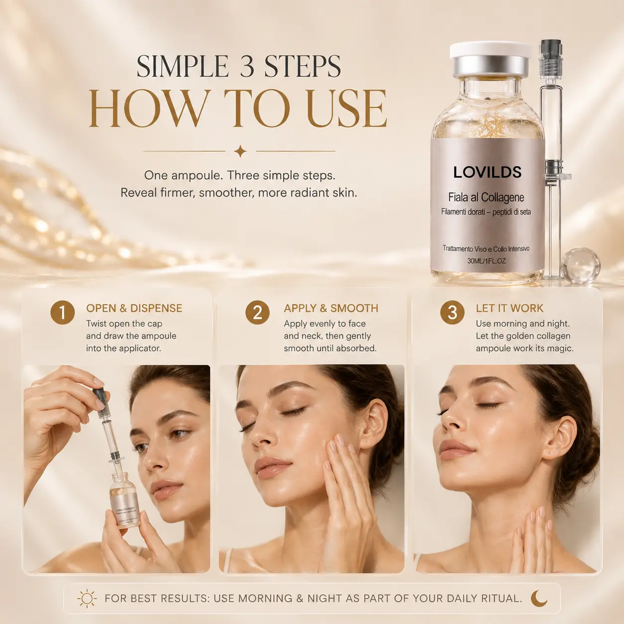 LOVILDS Golden Silk Collagen Ampoule - Image 8