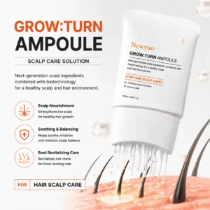 Newyuo Hair Growth Serum - Nourishing Scalp Treatment with Built-In Brush - Image 3