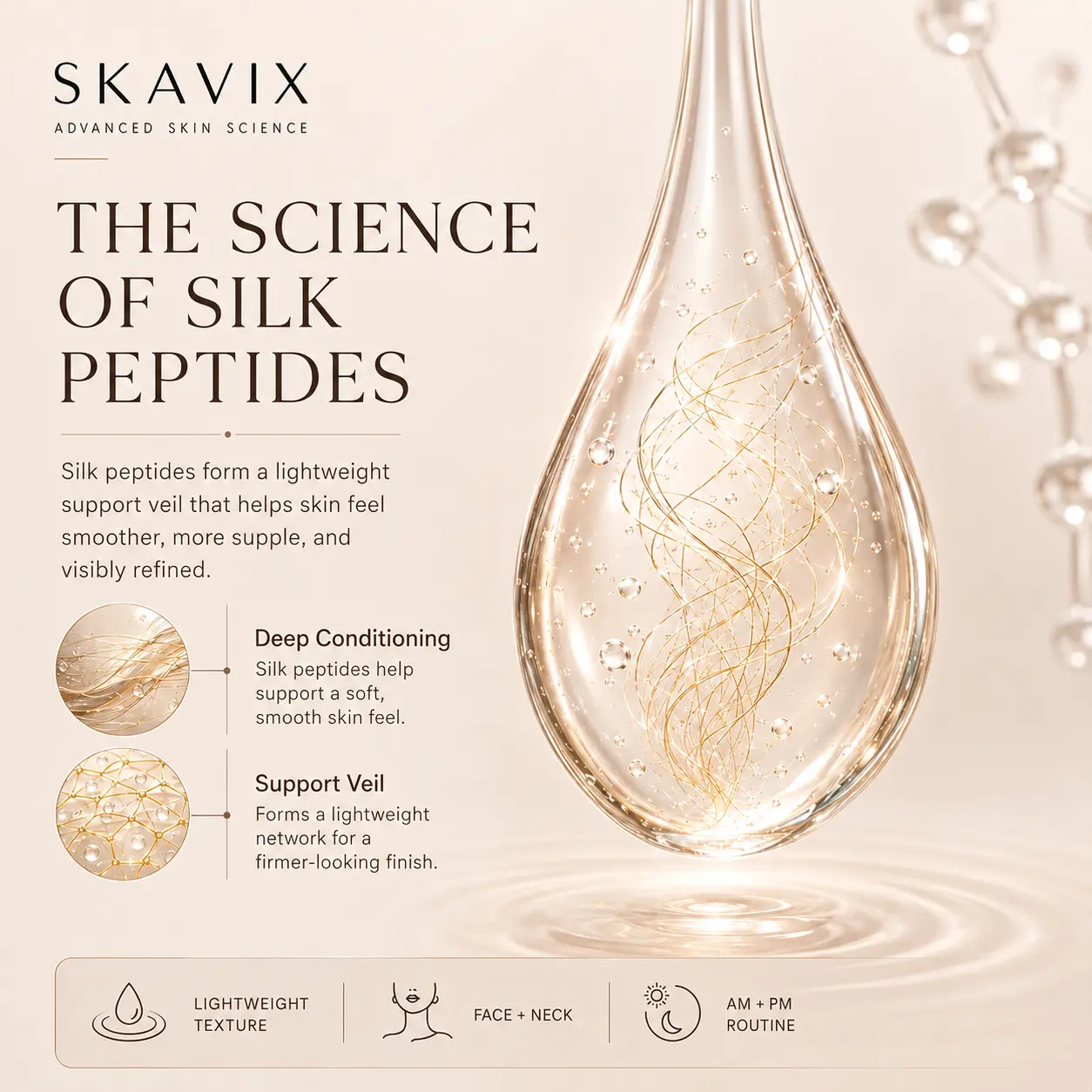 Skavix Silk Peptide Firming Serum with Marine Collagen - Image 4