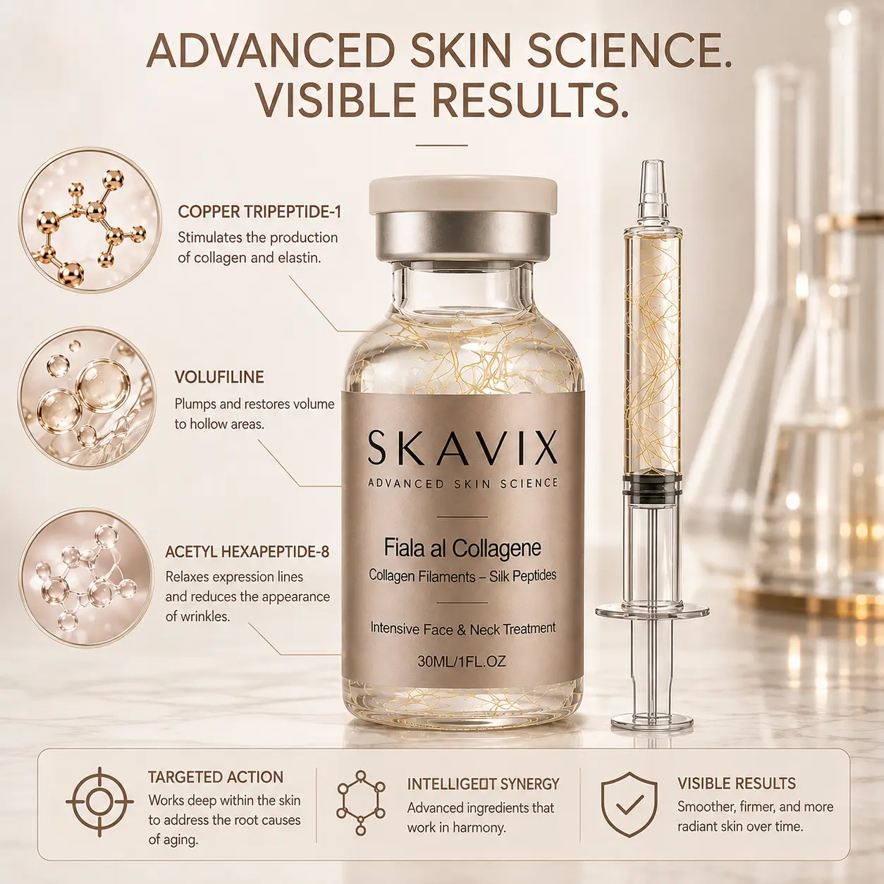 Skavix Silk Peptide Firming Serum with Marine Collagen - Image 8