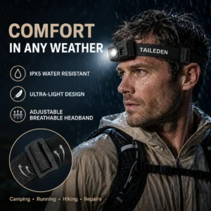TAILEDEN Rechargeable LED Headlamp – Motion Sensor & 5 Light Modes - Image 5