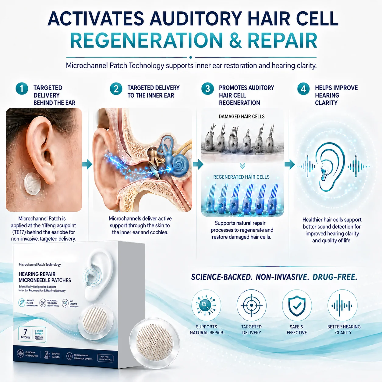 Hearing Repair Microneedle Patches - Image 2