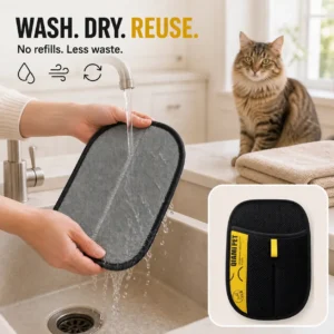QIAWI Pet Hair Remover Glove for Cats & Dogs