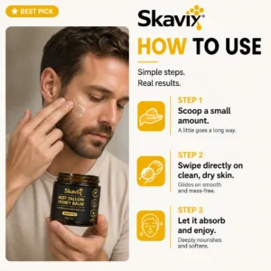 Skavix Beef Tallow Honey Balm for Men - Image 7