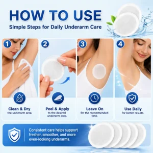 2-in-1 Nano Underarm Deodorizing & Melanin-Control Patches - Image 6