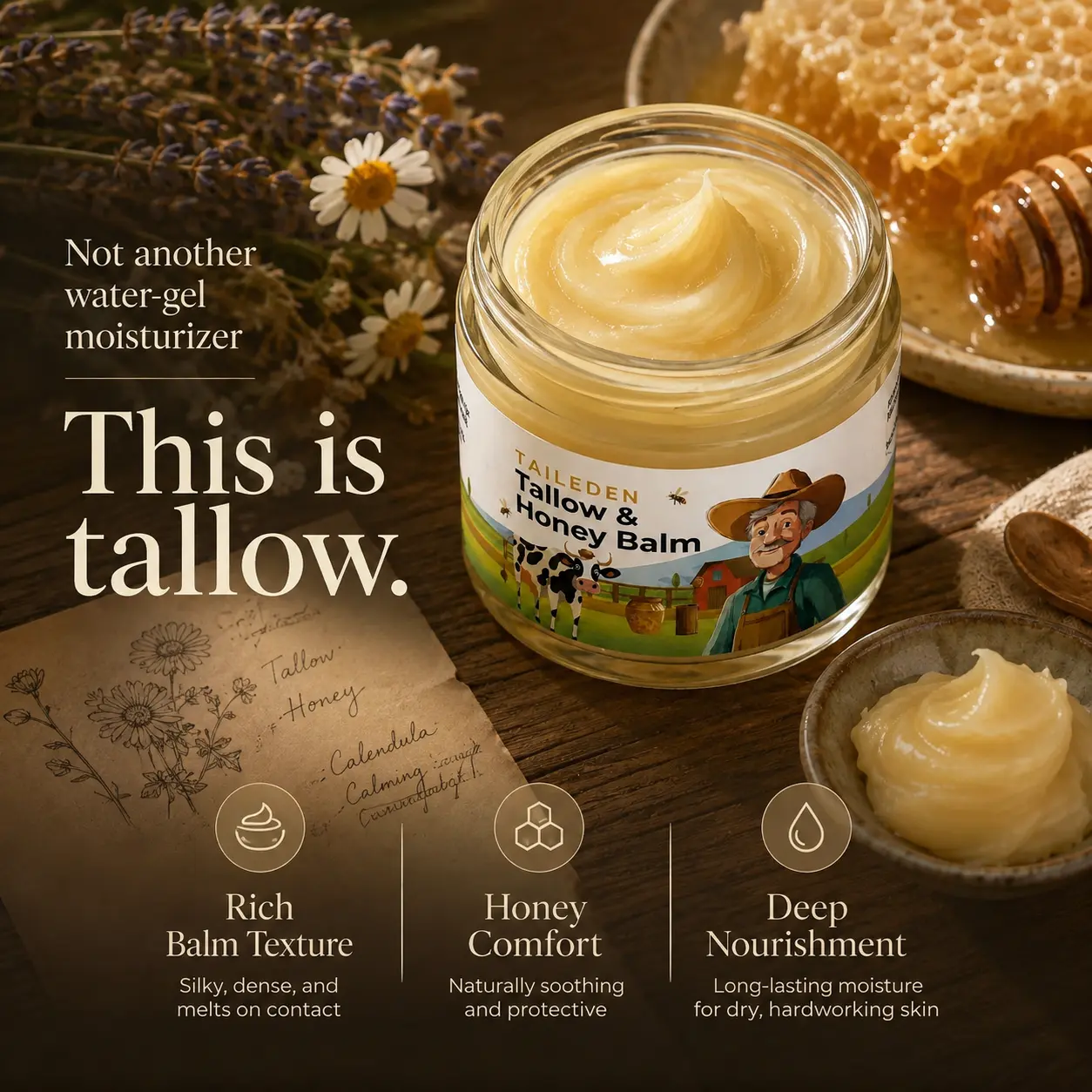 Tallow & Honey Deep Moisture Balm - Image 3