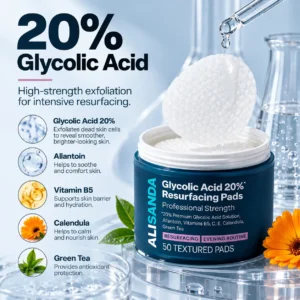 ALISANDA 20% Glycolic Acid Resurfacing Pads - Image 4