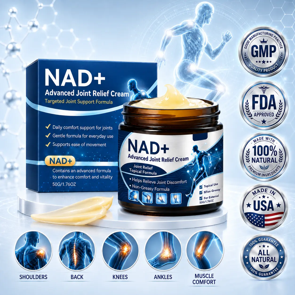 NAD+ Advanced Joint Relief Cream-tan - Image 2