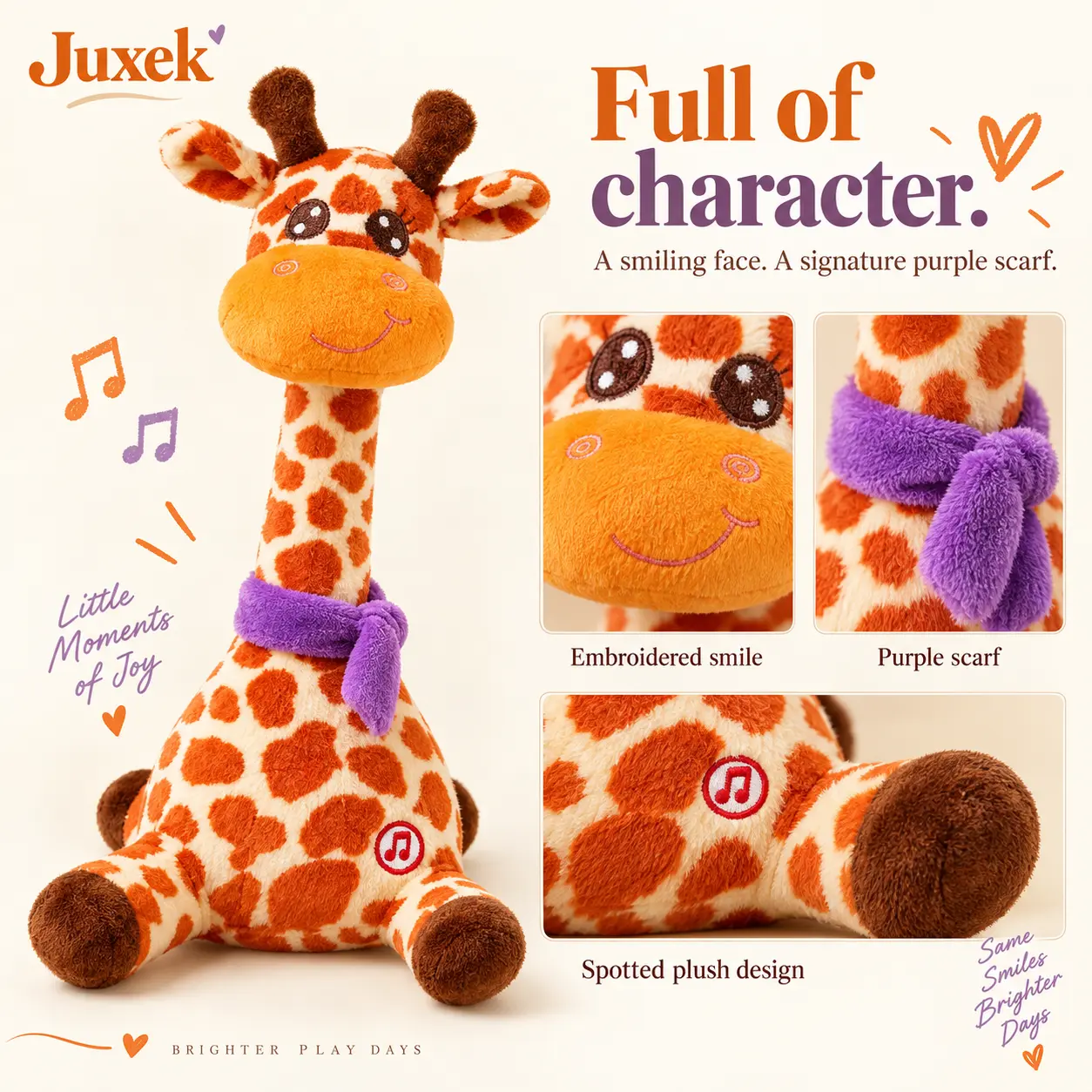 Juxek Dancing Giraffe Plush Toy - Image 6