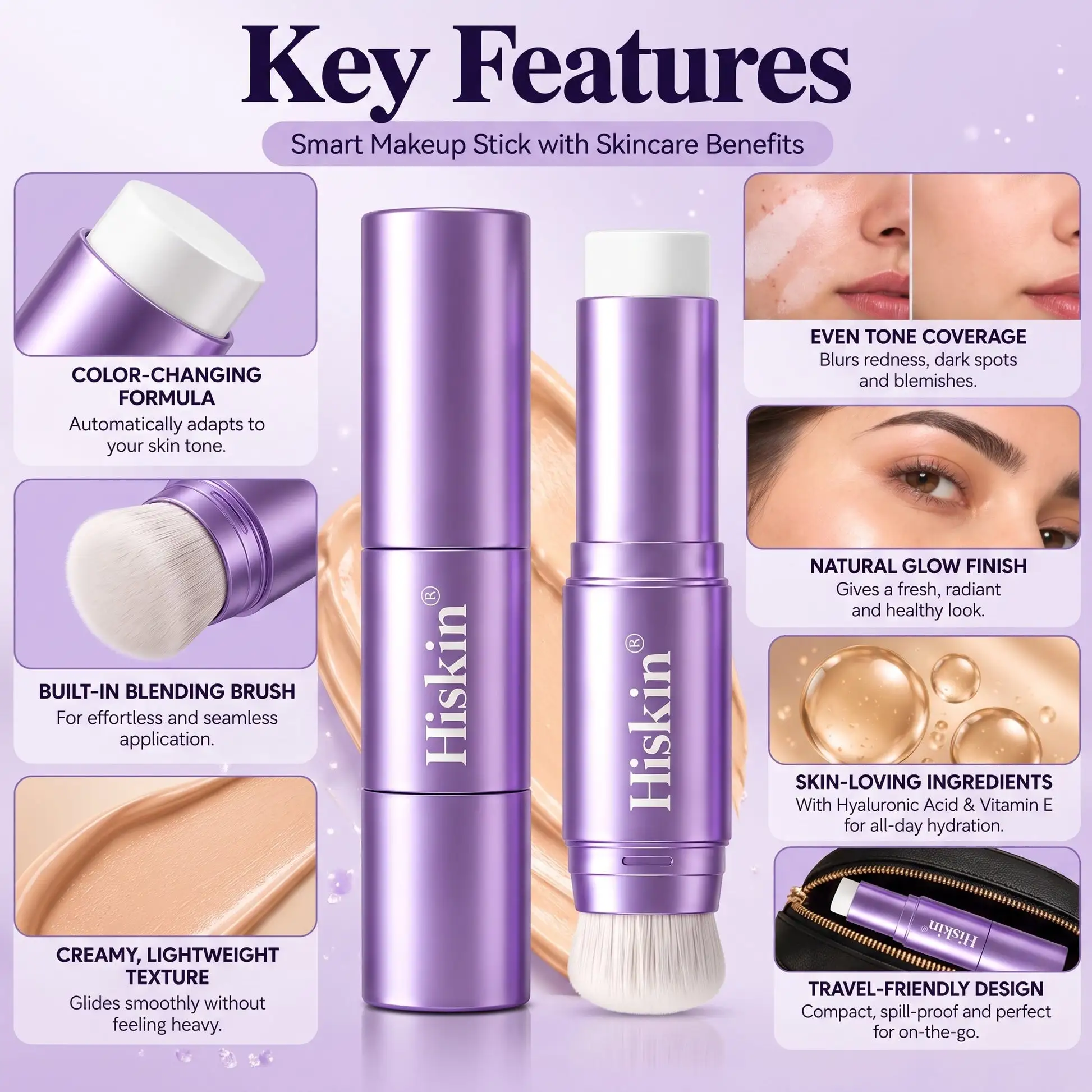 2-in-1 Color-Changing Foundation Stick - Image 5