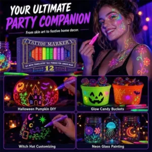Neslemy Glow Party Tattoo Pens - Image 5