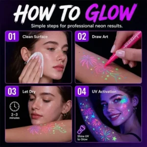 Neslemy Glow Party Tattoo Pens - Image 7
